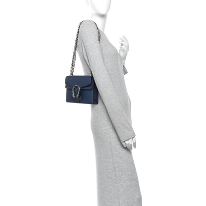 Gucci Dollar Calfskin Crystal Mini Dionysus Shoulder Bag Blue Agata Montana Sapphire 2 of 11