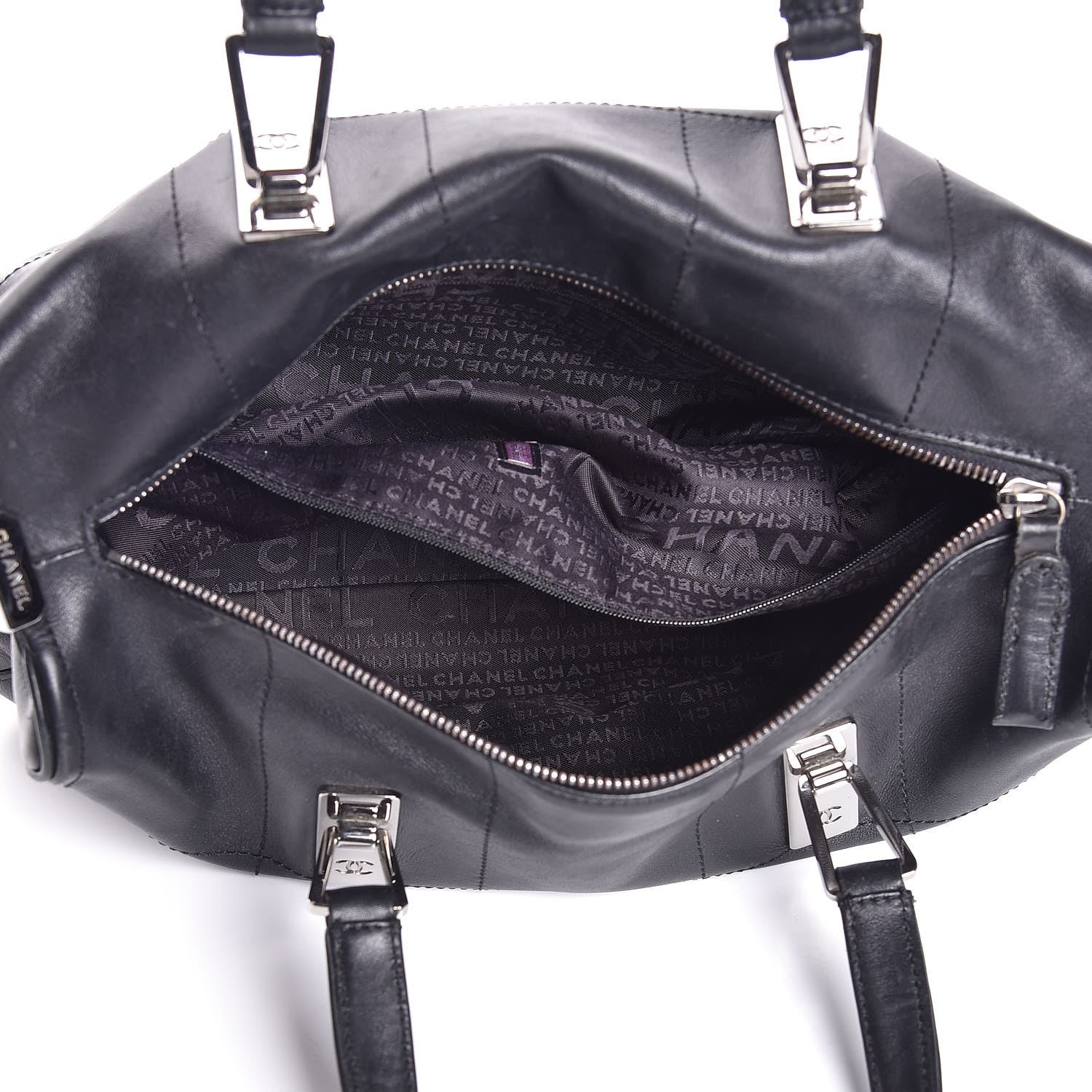 Chanel Calfskin Square Stitched Tote Black 5 of 8