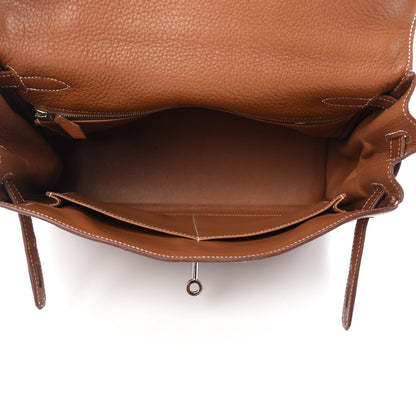 Hermes Taurillon Clemence Kelly Retourne 32 Gold 5 of 13