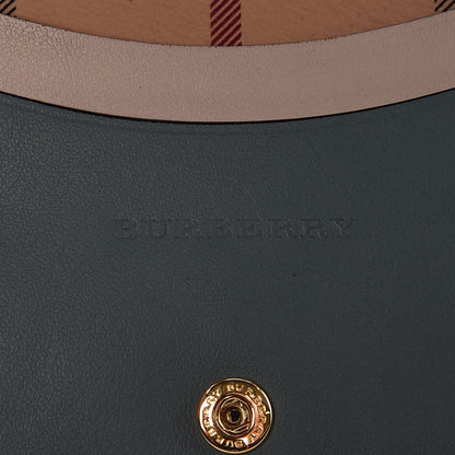 Burberry Calfskin Haymarket Check ID Card Case Blue 6 of 8