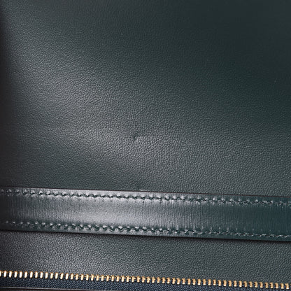 Celine Box Calfskin Medium Classic Box Flap Bag Dark Green 10 of 10