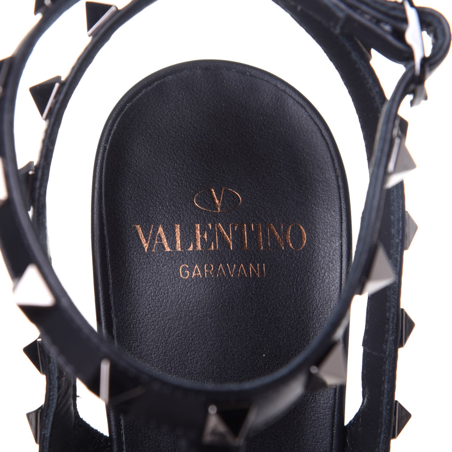 Valentino Garavani X UNDERCOVER Nappa Rockstud Ankle Strap 100 Pumps 38.5 Black 9 of 10