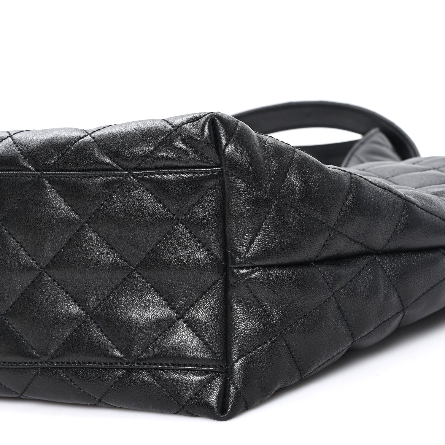 Saint Laurent Lambskin Quilted Medium Icare Shopping Tote Black 11 of 12
