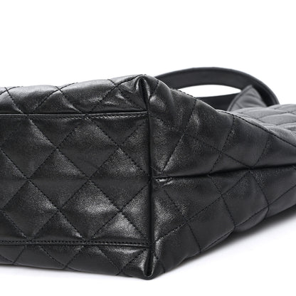 Saint Laurent Lambskin Quilted Medium Icare Shopping Tote Black 11 of 12