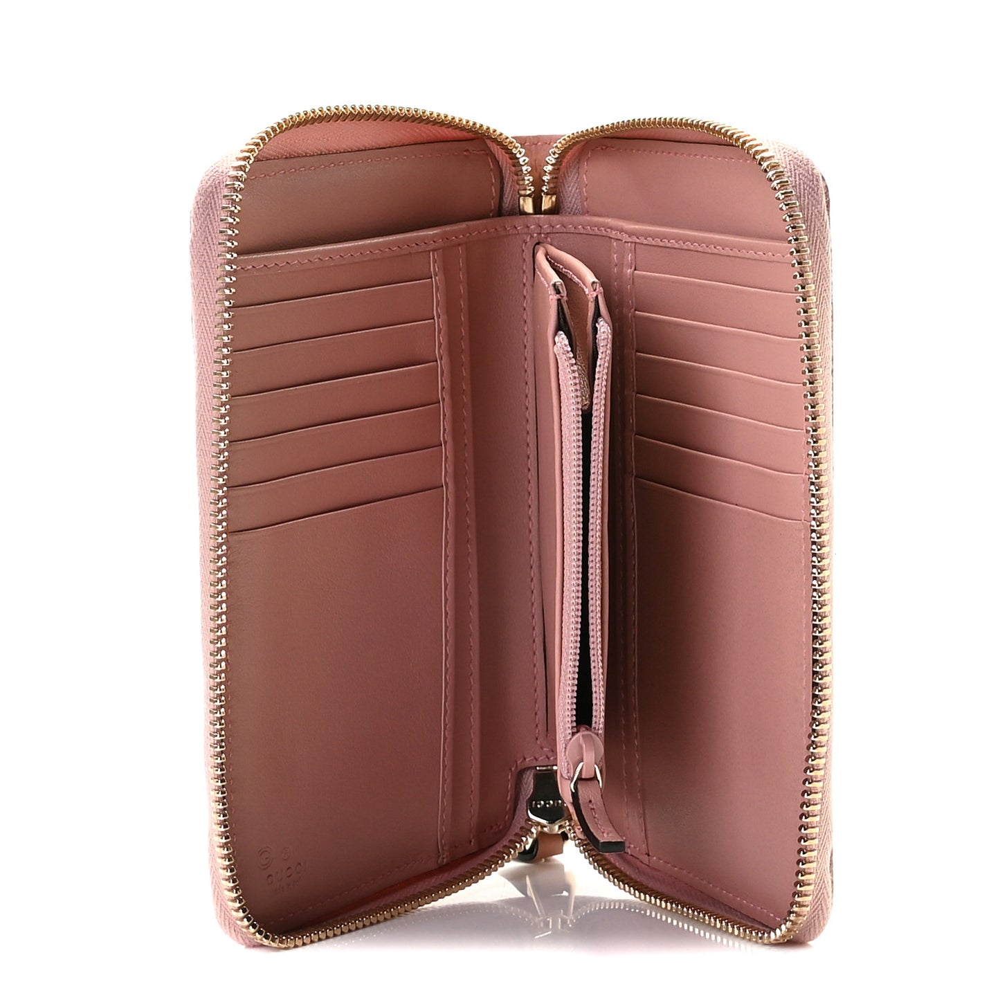 Soft Microguccissima Zip Around Organizer Wallet Soft Pink