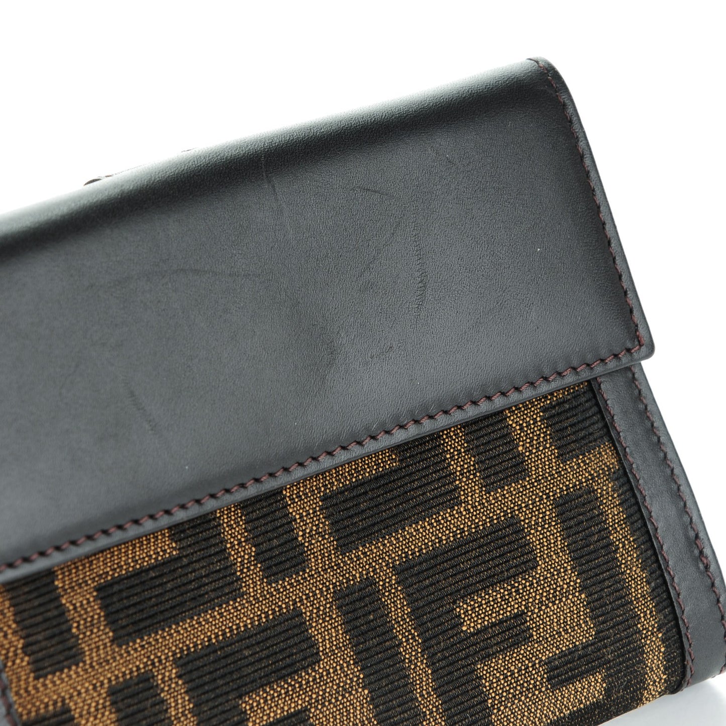 Zucca Cuoio Lucido Compact Wallet Tobacco Moro
