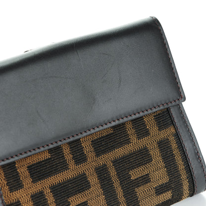 Fendi Zucca Cuoio Lucido Compact Wallet Tobacco Moro 9 of 9