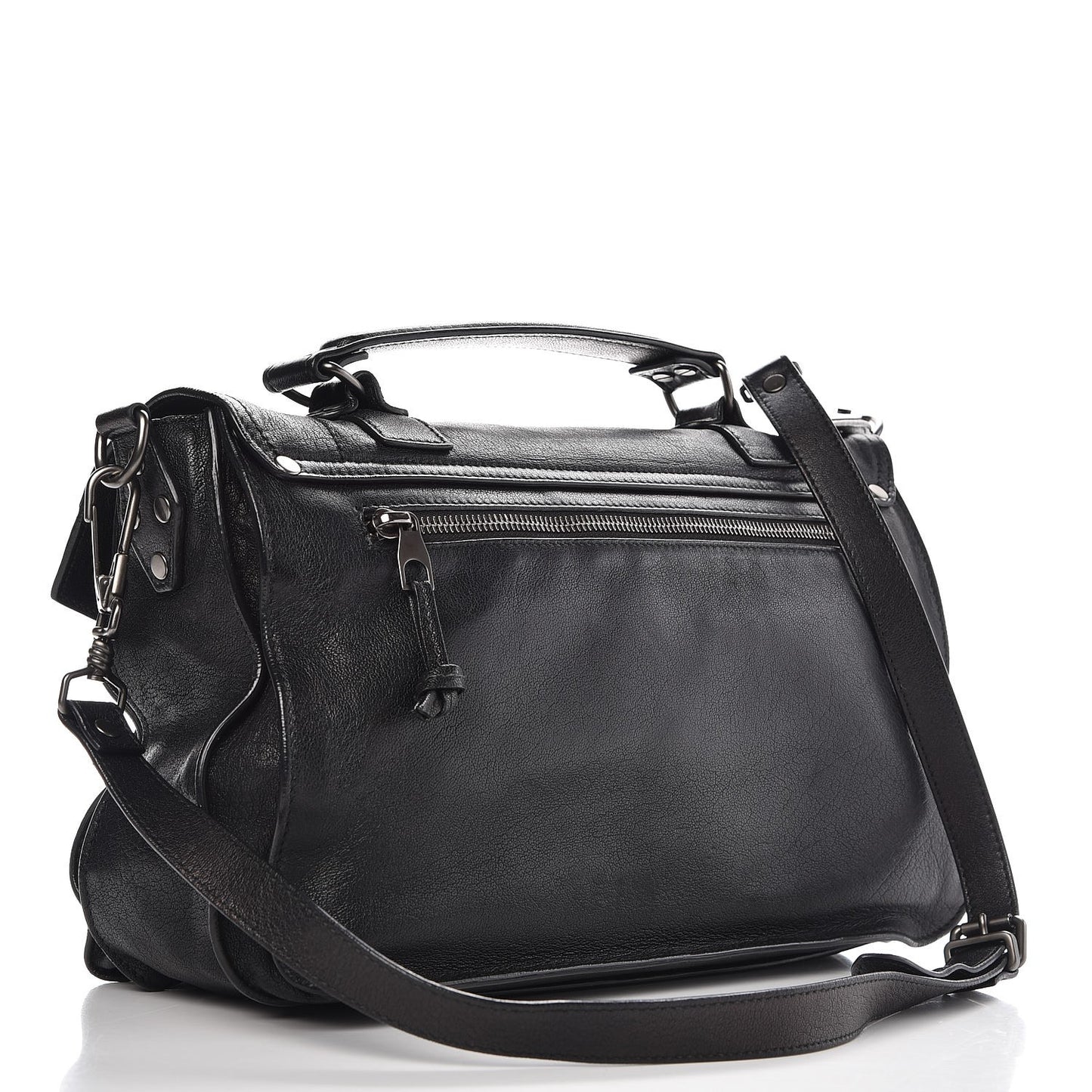 Lambskin Medium PS1 Satchel Black