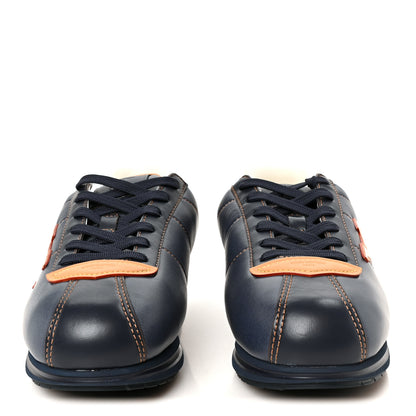Louis Vuitton Denim Effect Lambskin Mens LV Buttersoft Sneakers 9.5 Navy Blue 3 of 10