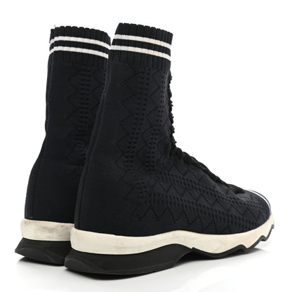Fendi Stretch Knit Womens Sock Sneakers 35 Black 4 of 13