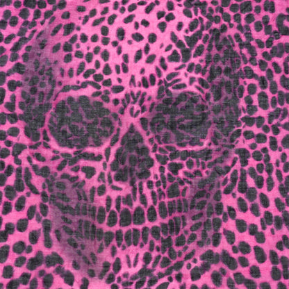 Alexander McQueen Cashmere Silk Skull Scarf Pink Black 2 of 7