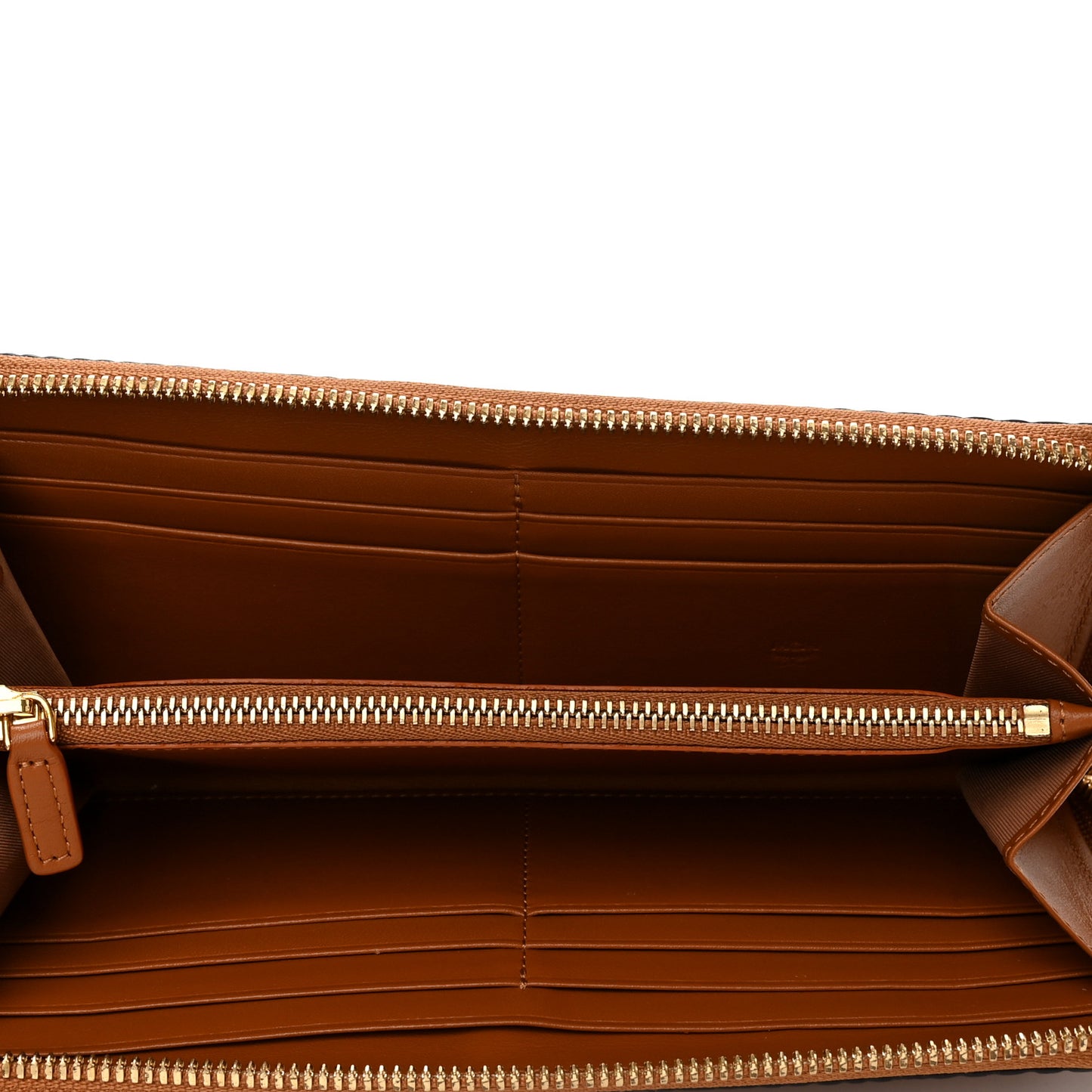 Visetos Large Zip Around Wallet Cognac