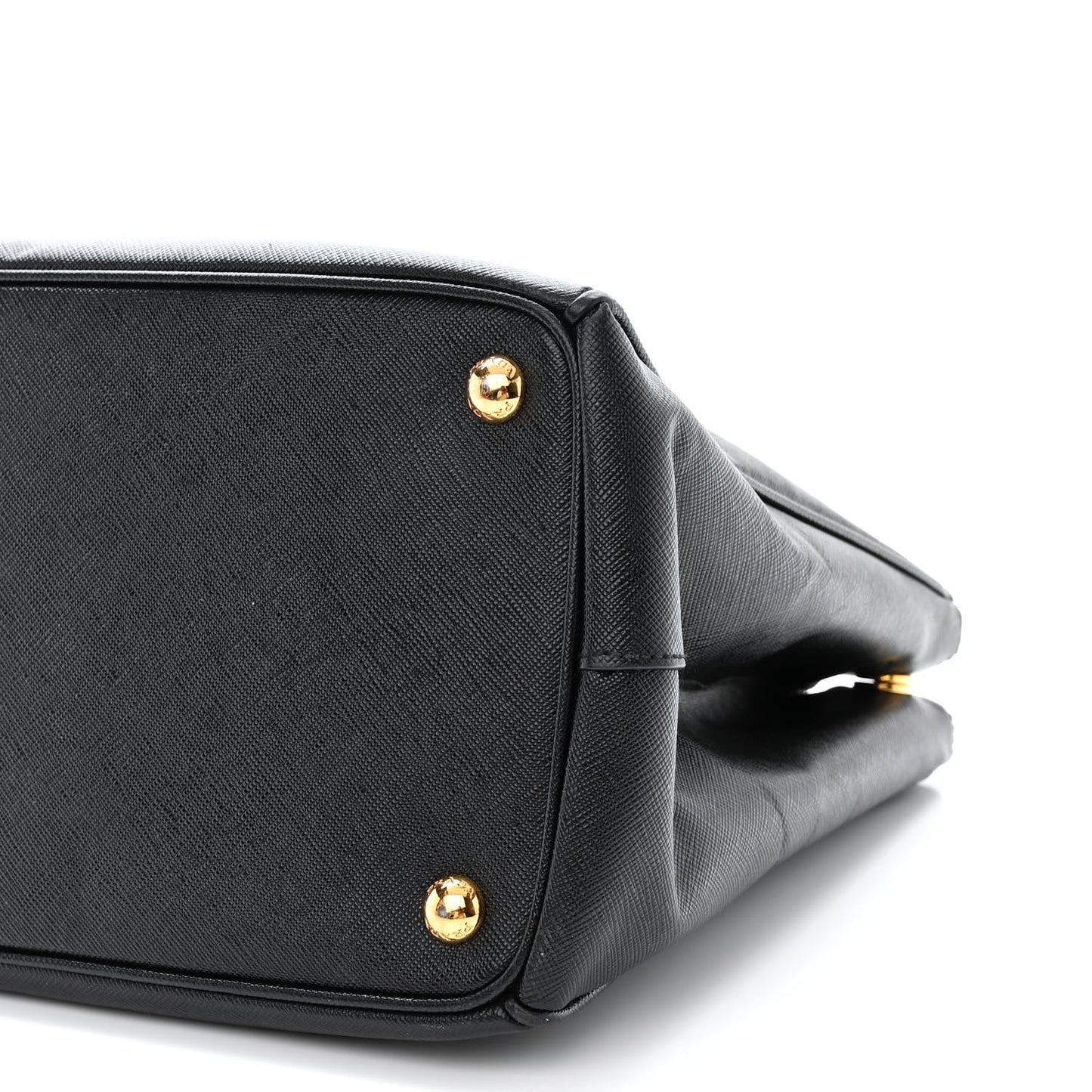 Saffiano Medium Galleria Double Zip Tote Black