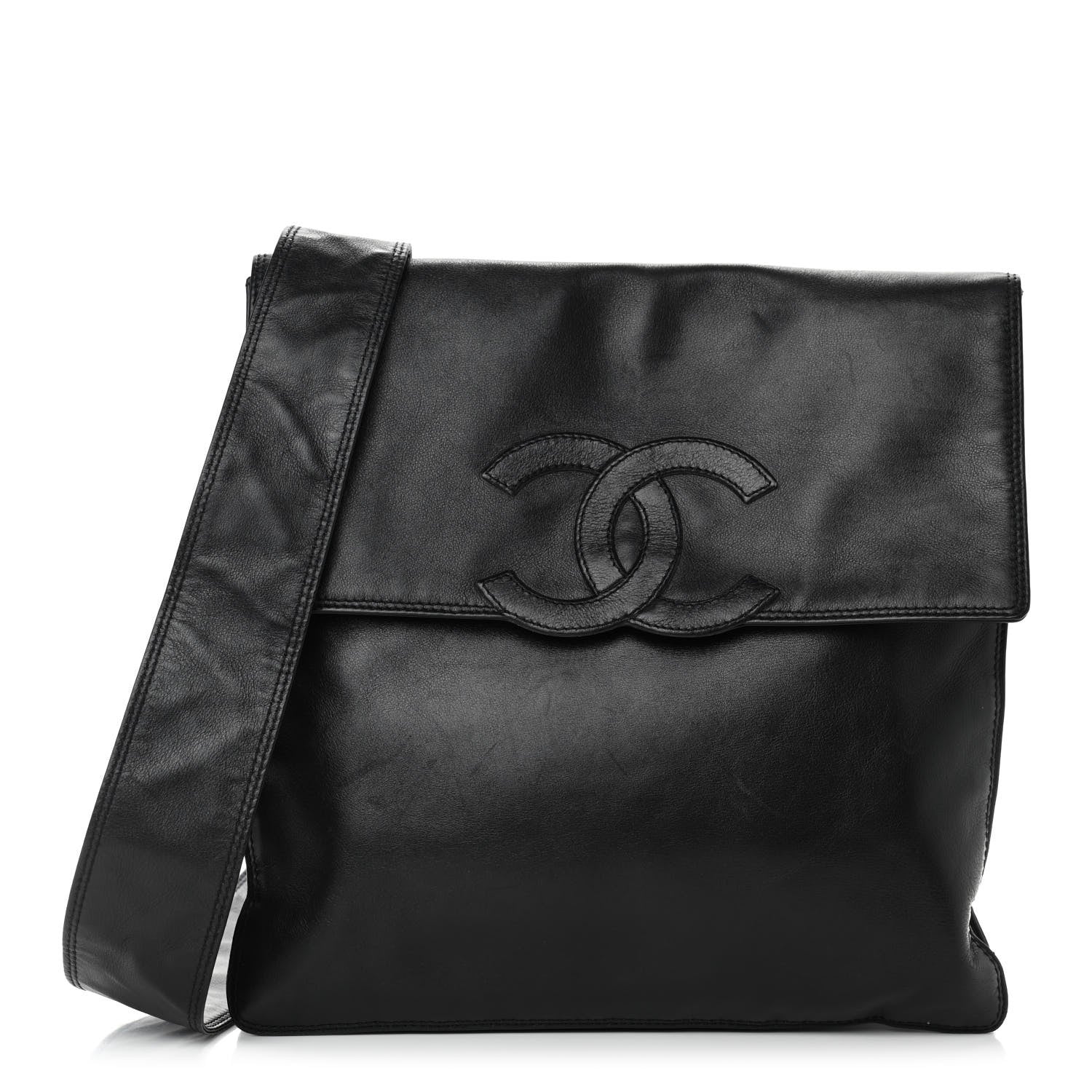 Chanel Lambskin CC Shoulder Flap Bag Black 1 of 12