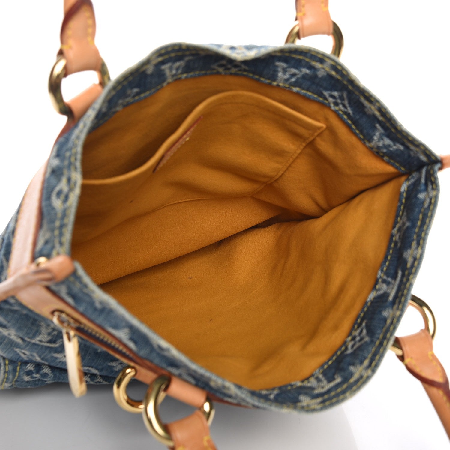 Louis Vuitton Monogram Denim Sac Plat Blue 5 of 8