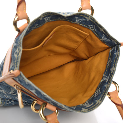 Louis Vuitton Monogram Denim Sac Plat Blue 5 of 8