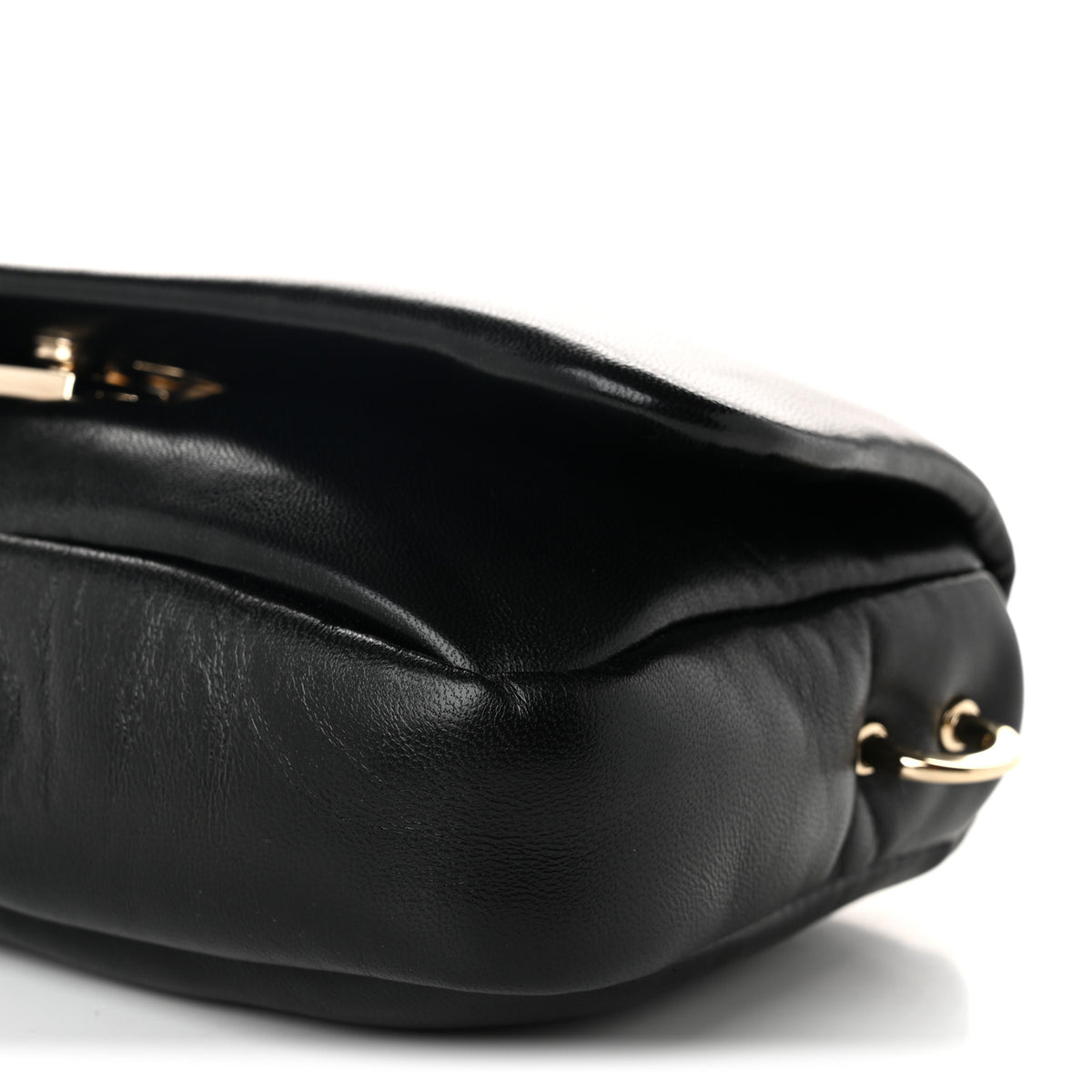 Lambskin Mini GG Milano Top Handle Shoulder Bag White