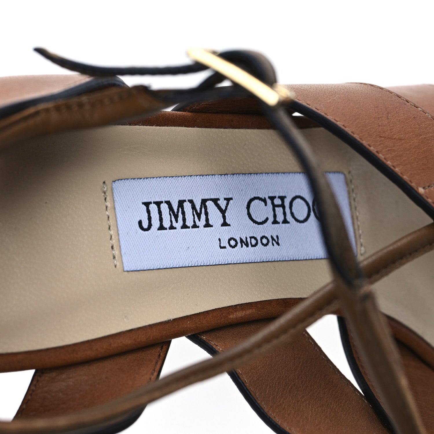 Jimmy Choo Calfskin Margo Laced Sandals 36 Brown 7 of 7