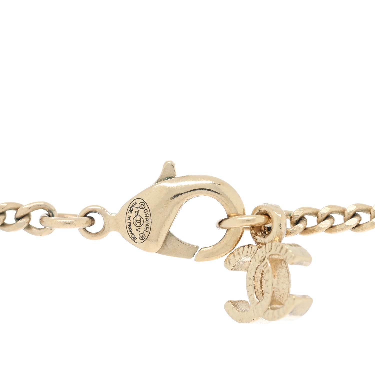 Chanel Pearl CC Pendant Necklace Gold 4 of 5