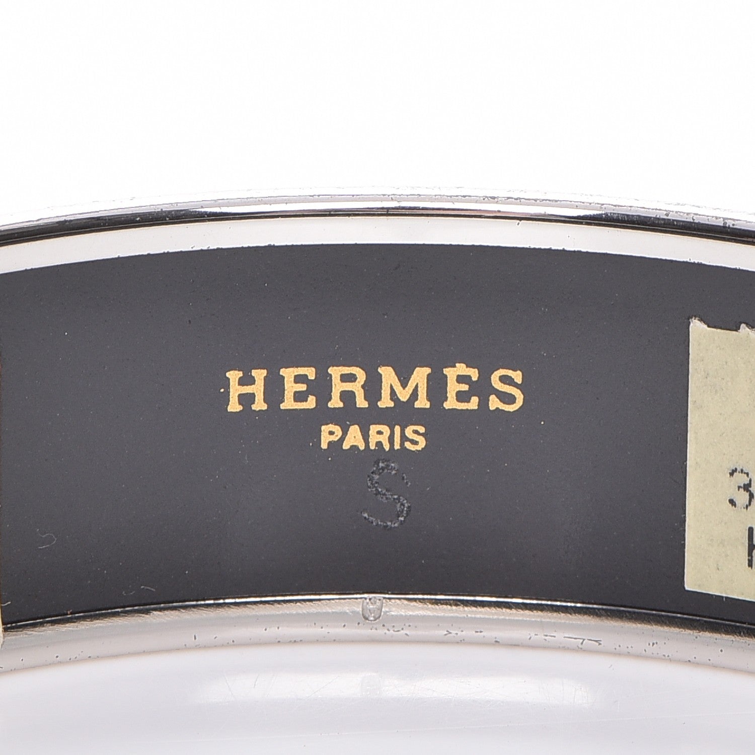 Hermes Enamel Printed Wide De Passage a Paris Bracelet 70 Turquoise 4 of 6