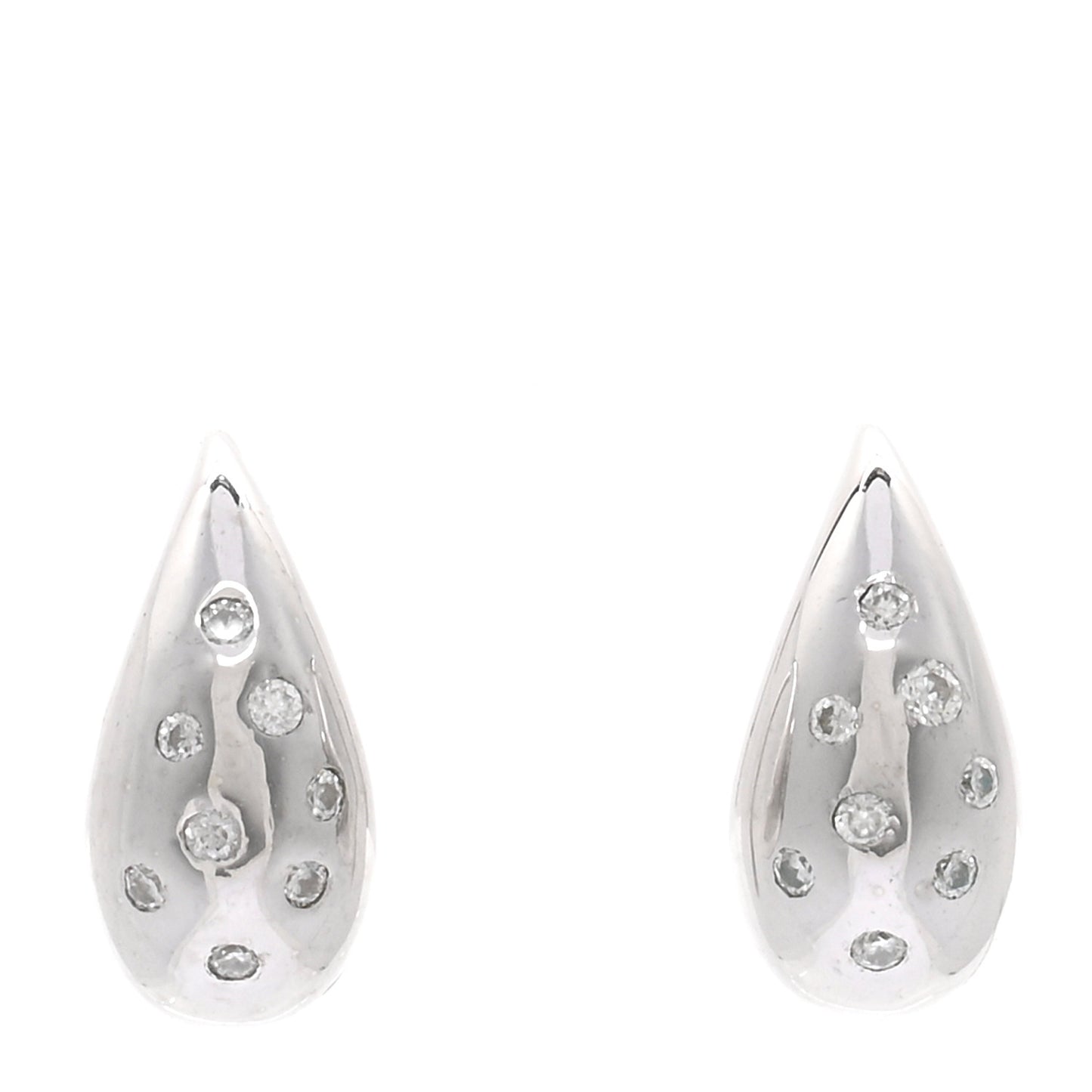 Sterling Silver Diamond 15mm Pure Form Earrings