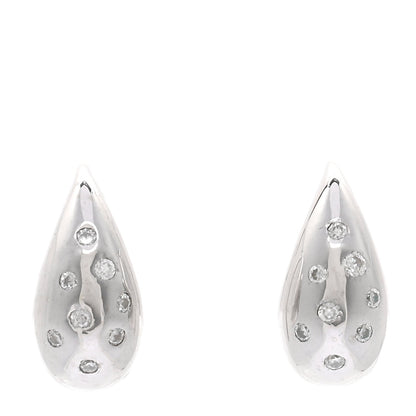 David Yurman Sterling Silver Diamond 15mm Pure Form Earrings 1 of 4