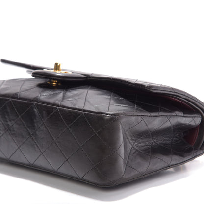 Chanel Lambskin Quilted Medium Double Flap Black 8 of 10