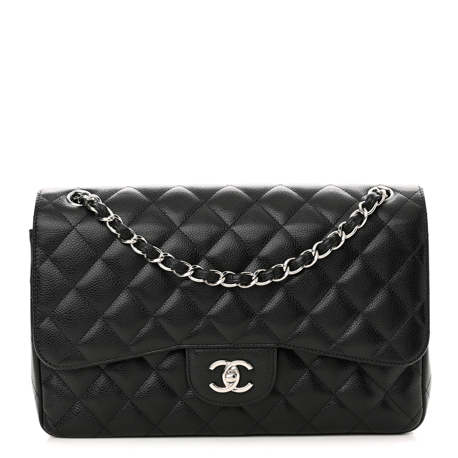 Chanel Caviar Quilted Jumbo Double Flap Black 1 of 11