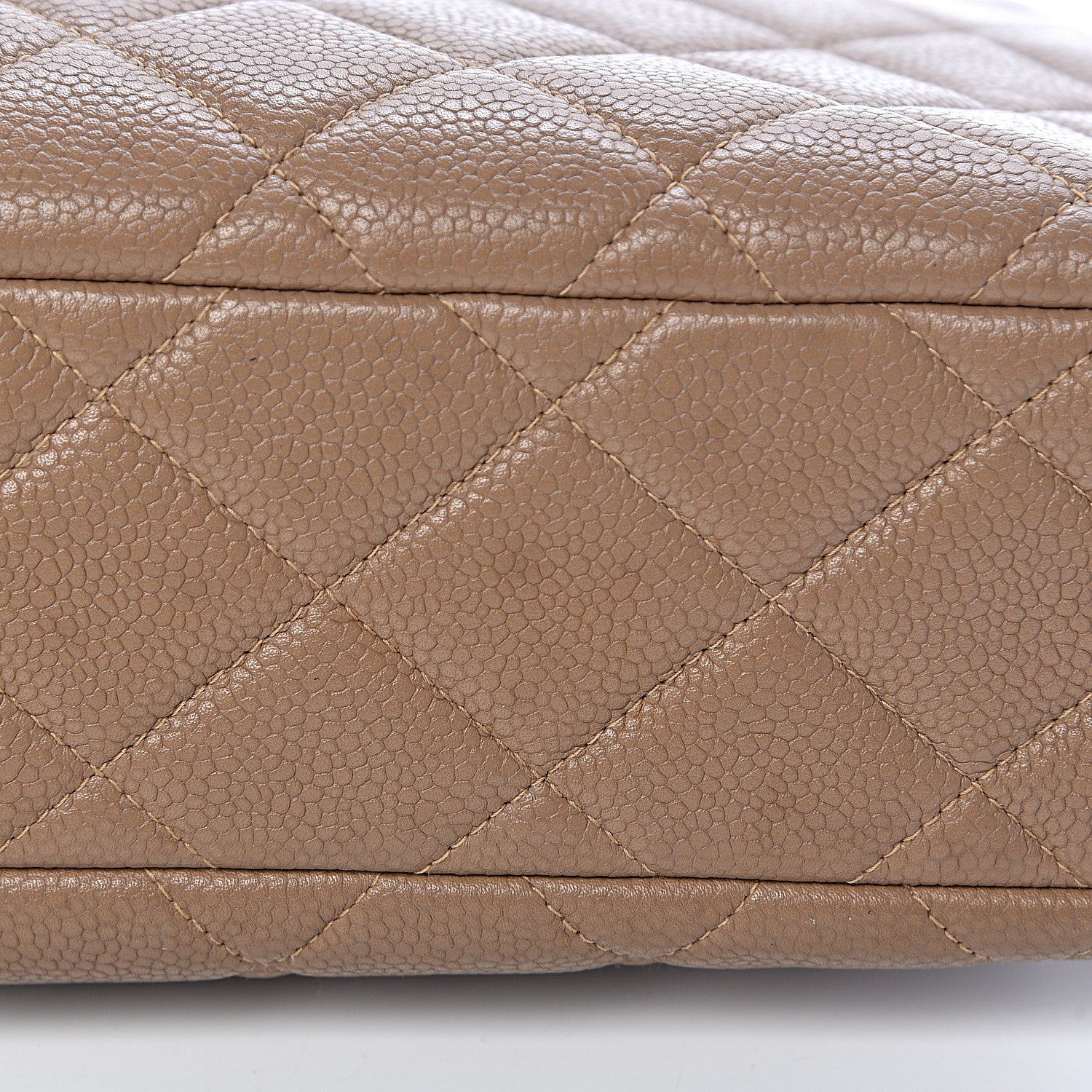 Chanel Caviar Quilted Shopping Tote Dark Beige 12 of 12