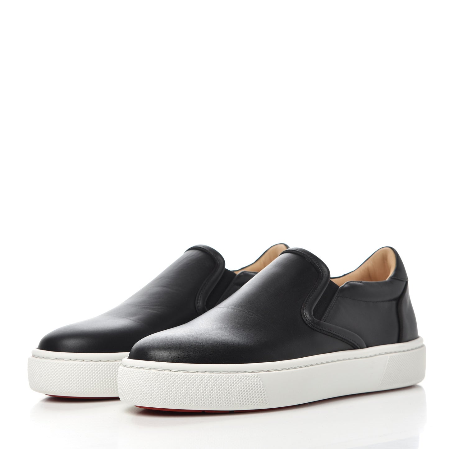 Calfskin Womens Masteral Platform Slip On Sneakers 38 Black