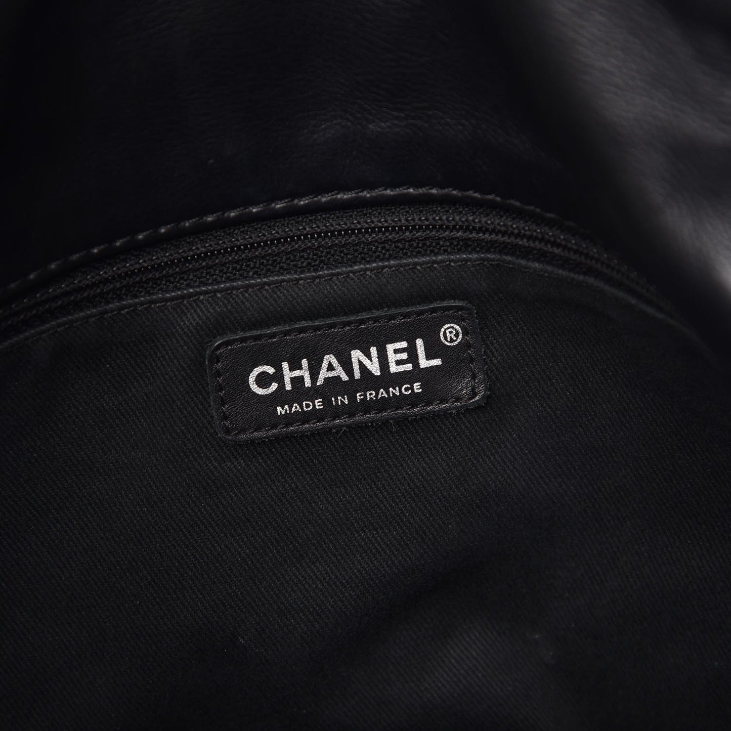 Calfskin Stitched Large Expandable Flap Bag Black