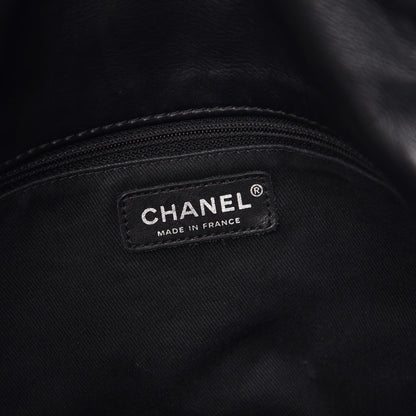 Chanel Calfskin Stitched Large Expandable Flap Bag Black 6 of 10