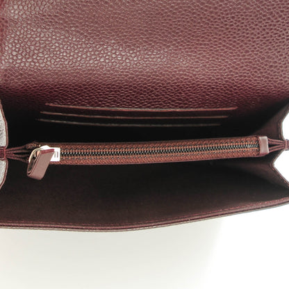 Chanel Caviar Quilted Small Flap Wallet Burgundy 5 of 8