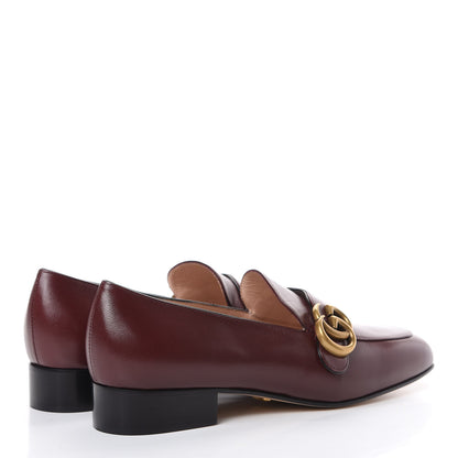 Gucci Malaga Kid Womens GG Marmont Loafers 38.5 Vintage Bordeaux 4 of 8