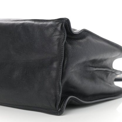 Prada Glace Calfskin Etiquette Shopping Bag Black Astrale 11 of 12