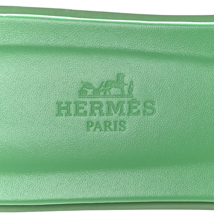 Hermes Epsom Oran Sandals 39 Vert Pomme 7 of 9