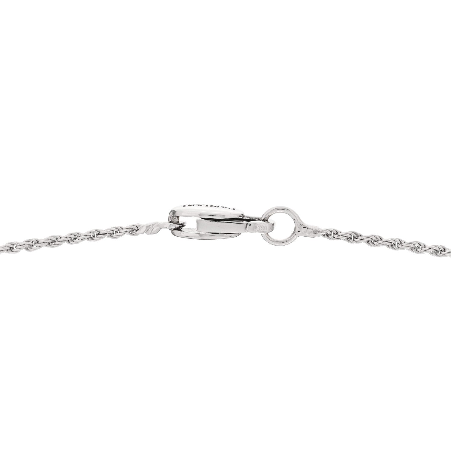 Damiani 18K White Gold Diamond Small Belle Epoque Cross Pendant Necklace 5 of 5