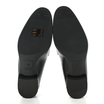 Hermes Calfskin Womens Paris Loafers 38 Black Rose Aube 5 of 10