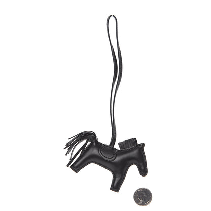 Hermes Milo Lambskin Grigri Rodeo Horse Bag Charm PM So Black 2 of 4