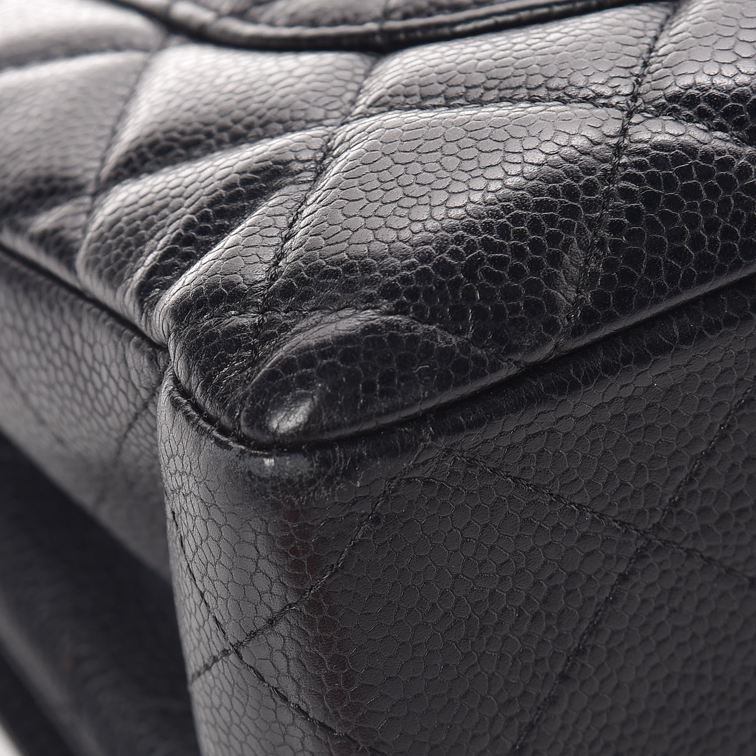 Chanel Caviar Quilted Jumbo Single Flap Black 13 of 14