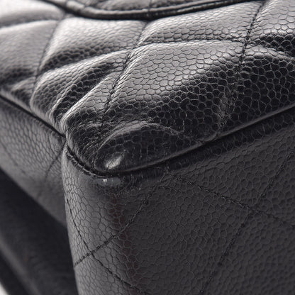 Chanel Caviar Quilted Jumbo Single Flap Black 13 of 14