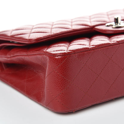 Chanel Caviar Quilted Medium Double Flap Dark Red 8 of 12