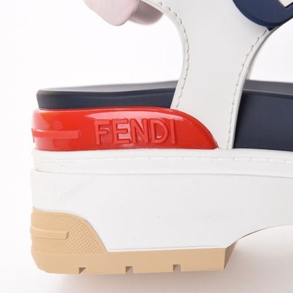 Fendi Vitello T Rex Platform Sandals 36 Ultra White Black 12 of 15