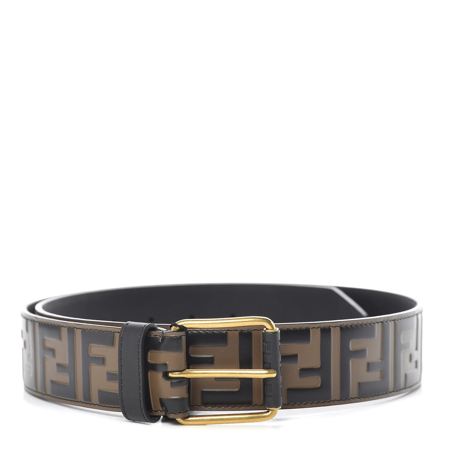 Vitello Century Bi-Color FF 1974 Embossed Belt Maya Black