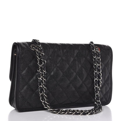 Chanel Caviar Quilted Medium French Riviera Flap Black 4 of 8
