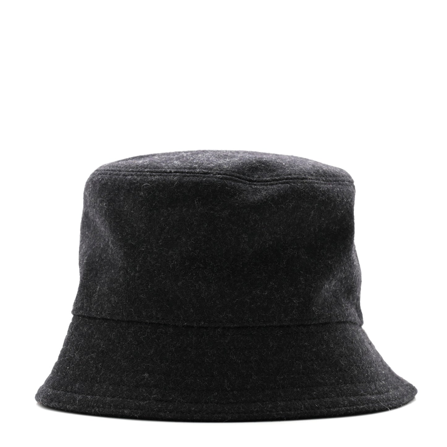 Authentic Loden Wool Metal Triangle Logo Bucket Hat M Anthracite