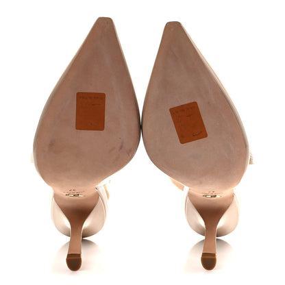Christian Dior Patent Ribbon J'Adior Slingback 100mm Pumps 37 Nude 5 of 7