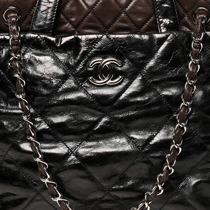 Chanel Glazed Calfskin Lambskin Portobello Tote Black 8 of 11