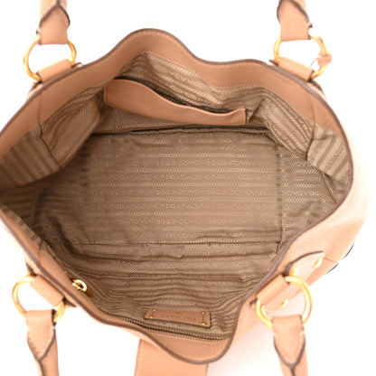 Prada Vitello Daino Pushlock Tote Sughero 5 of 16