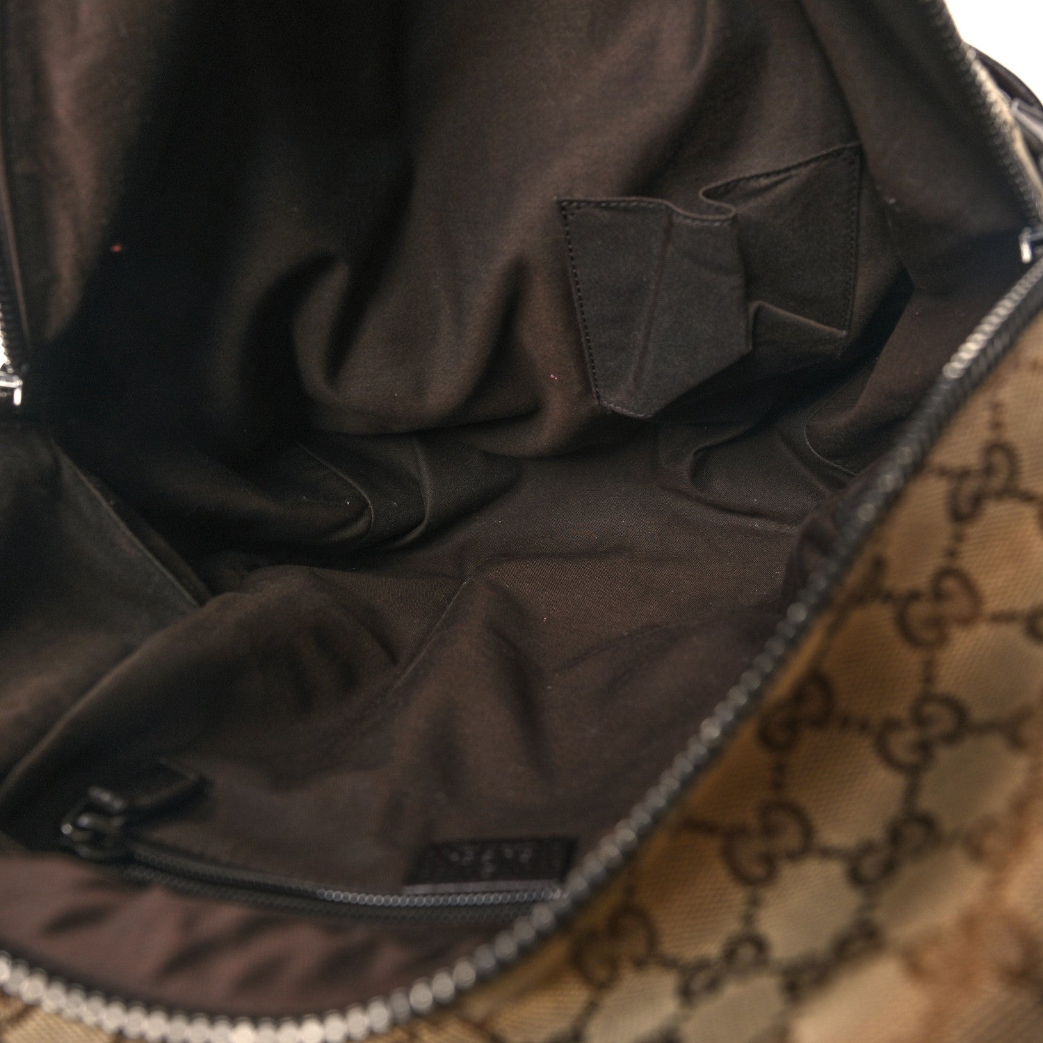 Gucci GG Monogram Web Medium Classic Backpack Brown 5 of 13